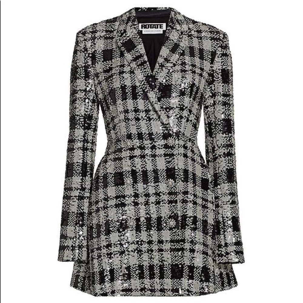 ROTATE BIRGER CHRISTENSEN
Newton Checked Sequined Blazer
Minidres